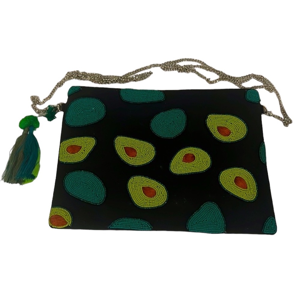 Area Stars Avocado beaded clutch/crossbody bag